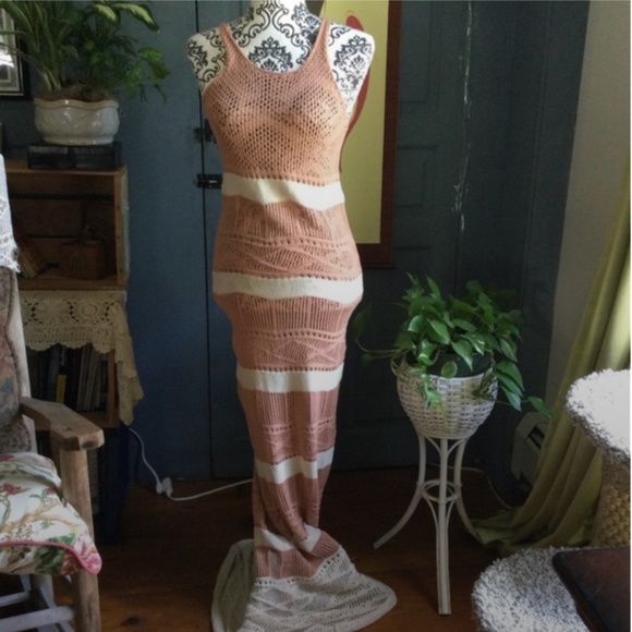 Anthropologie Boho Crocheted Maxi Dress by Hazel M - Picture 2 of 12